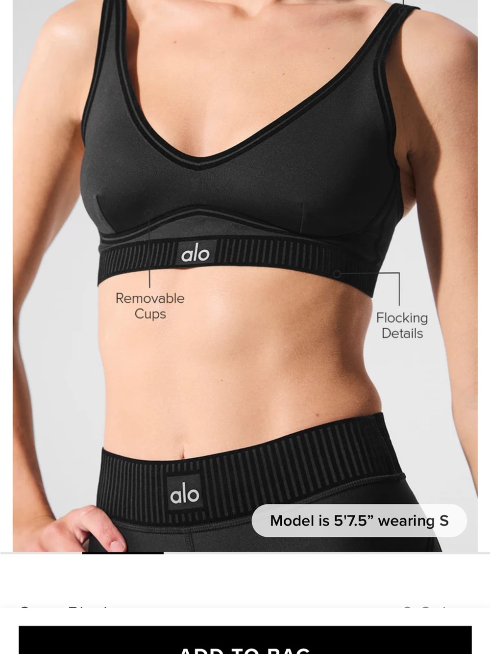 ALO Yoga Airlift Line up bra in black
